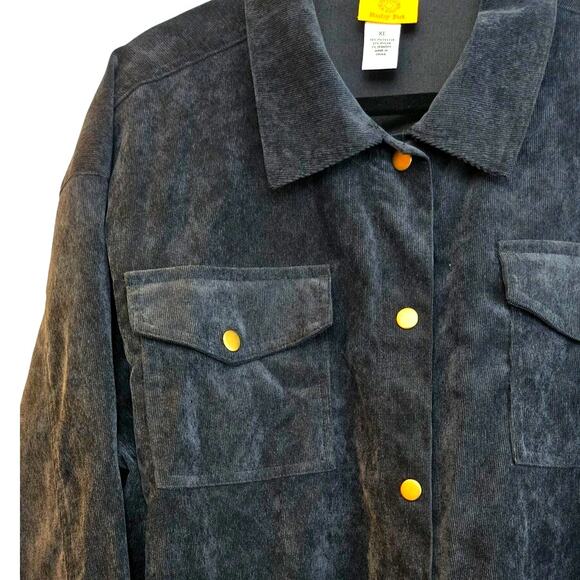 Ruby Rd. XL Corduroy Shirt Jacket Shacket‎ Button Front - Picture 3 of 4